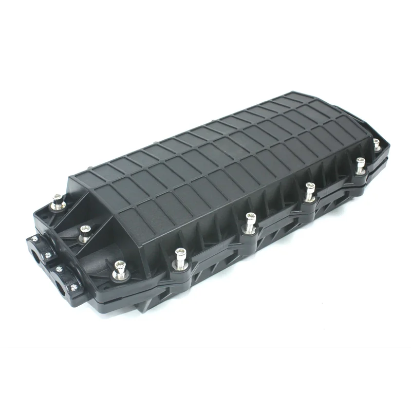 Double-ended optical cable splice box (horizontal)